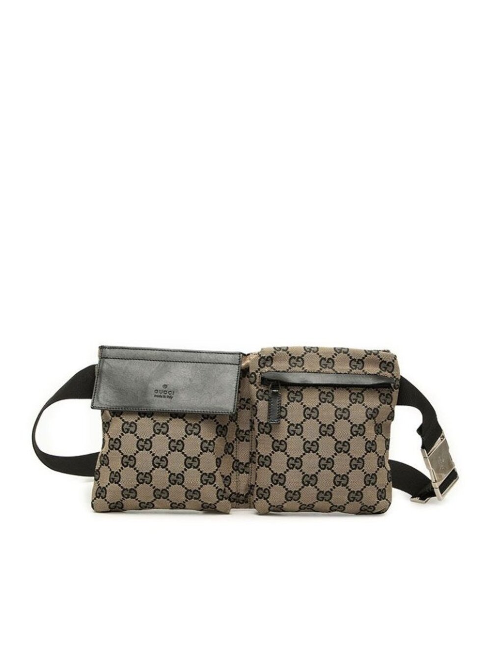 Gucci GG Canvas Belt Bag Beige Black